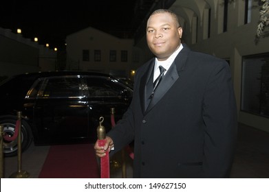 Portrait Of A Confident African American Bouncer Outside Venue