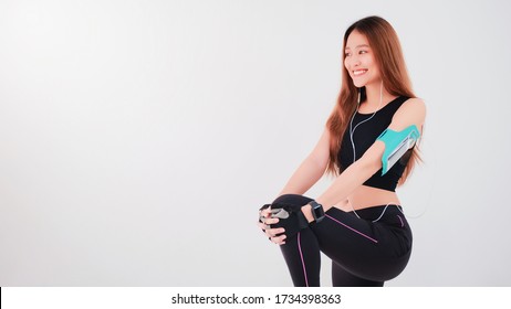 Portrait Confident Beautiful Asian Fitness Woman Stock Photo 1734398363