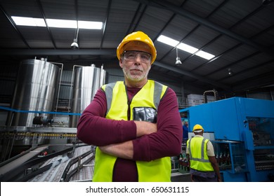 Portrait Confident Factory Worker Standing Her Stock Photo 650631115 ...