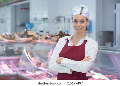 Portrait Of Confident Female Butcher