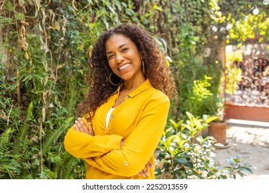 Portrait of confident Latin woman looking at the camera