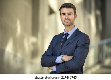 Portrait Of Confident Lawyer Outside The Office