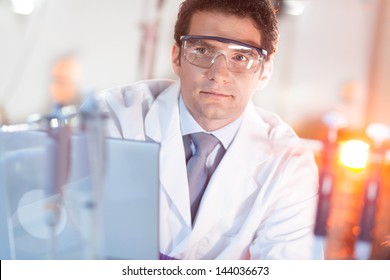 Portrait Of A Confident Nano Technology Technician In His Working Environment.