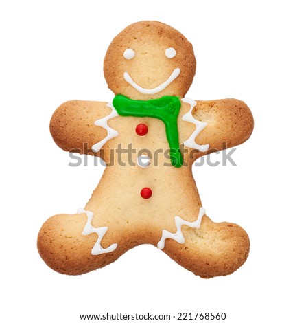 portrait of a cookie shaped snowman