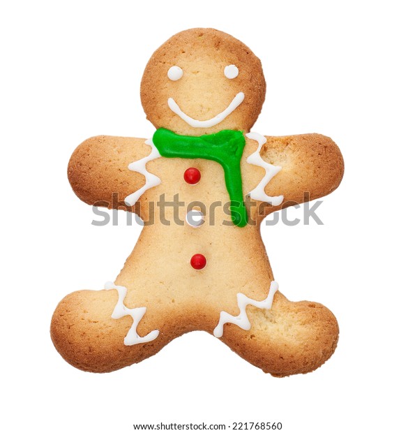 Portrait Cookie Shaped Snowman Stock Photo (Edit Now) 221768560