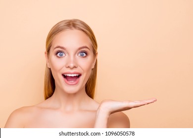 Portrait Copy Space Nude Surprised Astonished Stock Photo 1096050578 ... pic