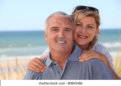 portrait of a couple on the beach