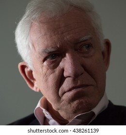 Portrait Of Crying Elderly Man