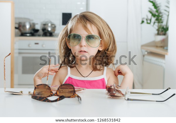 Portrait Cute Dark Blonde Little Girl Stock Photo Edit Now