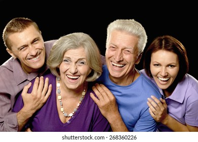 Portrait of a  cute family portrait with senior parents