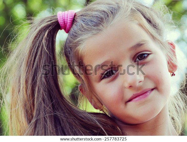 Portrait Cute Girl Applied Filter Instagram Stock Photo Edit Now