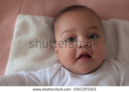 Portrait Cute Light Skinned Baby Girl Stock Photo Edit Now