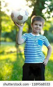 Little Boy Playing Football Soccer On Stock Photo 1416396653 | Shutterstock