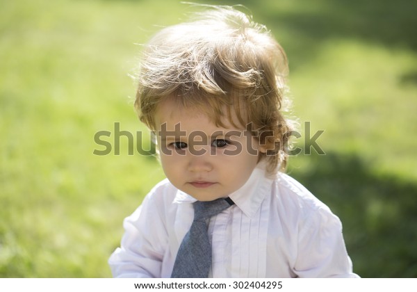 Portrait Cute Little Boy Kid Blond Stock Photo Edit Now 302404295