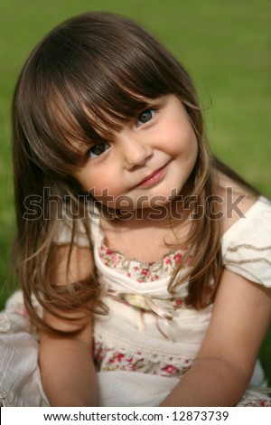 Similar – Image, Stock Photo Adorable little girl playing in a urban park