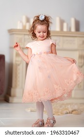 peach color dress for baby girl