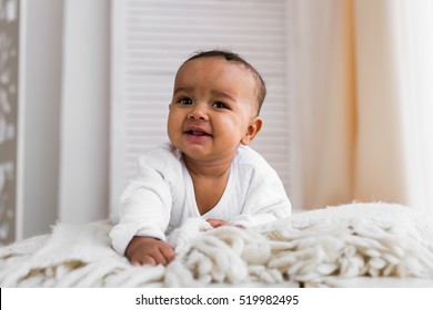 Portrait Of A Cute Mixed Race Baby