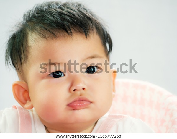 Portrait Cute Short Hair Asia Baby Stock Image Download Now