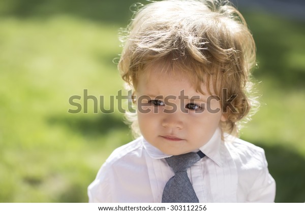 Portrait Cute Small Baby Boy Blonde Stock Photo Edit Now 303112256