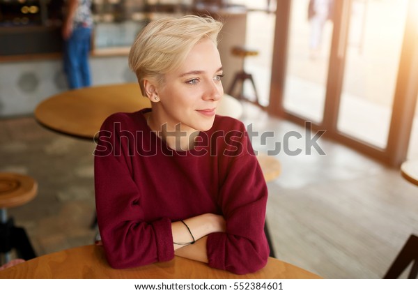 Portrait Cute Teenage Female Hipster Short Stock Photo Edit Now