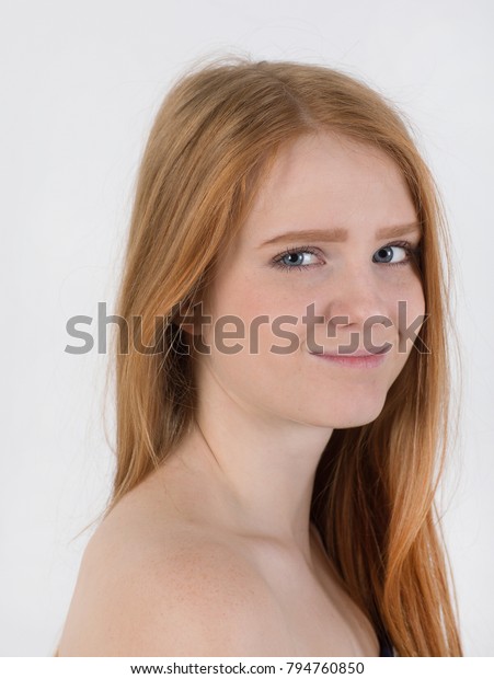 Portrait Cute Tender Beautiful Girl Natural Stock Photo Edit Now