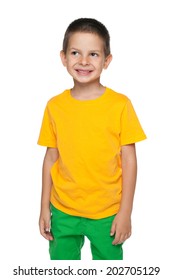 Portrait Cute Young Boy Yellow Shirt Stock Photo 202705129 | Shutterstock