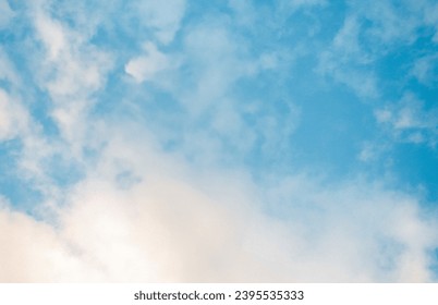 Portrait of the day sky with high saturation. Blue sky. - Shutterstock ID 2395535333