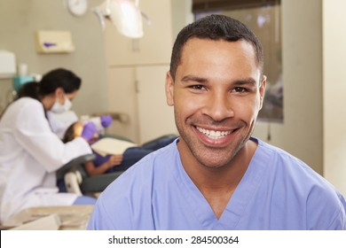 Portrait Of Dental Nurse In Dentists Surgery