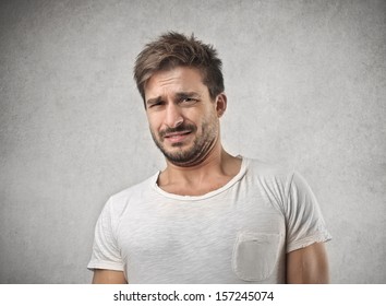 Portrait Of Disgusted Man