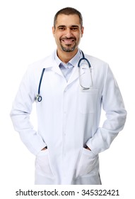 Portrait Of A Doctor Isolated On White Background