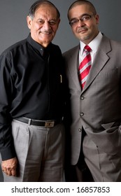 Portrait Of A East Indian Father And Son