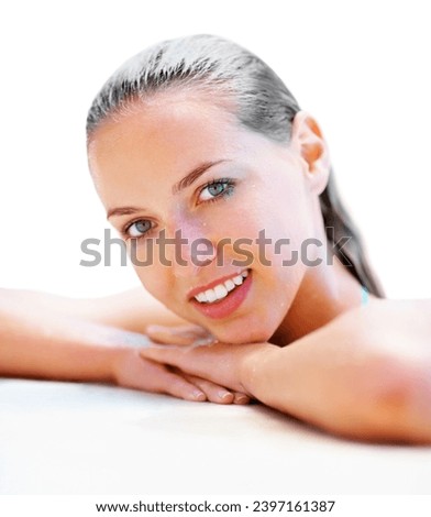 Similar – Young woman receiving a head massage in a spa center