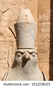 Portrait of Egyptian god Horus, Edfu in Egypt