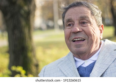 Portrait of elderly man enjoying retirement
