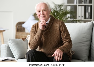 Portrait Of Elderly Man At Home