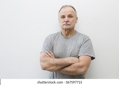 Portrait Of The Elderly Serious Man