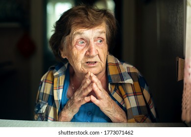 Portrait Emotional Old Woman Caring Elderly Stock Photo 1773071462 ...