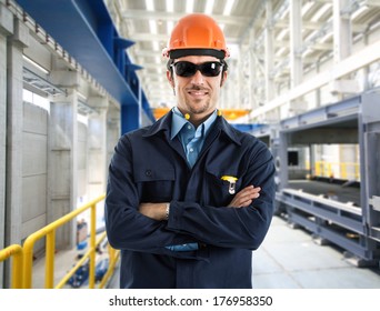 Portrait of an engineer at work