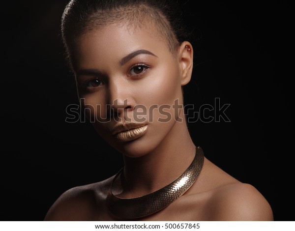 Portrait Extraordinary Beautiful Naked African American Stock Photo Edit Now