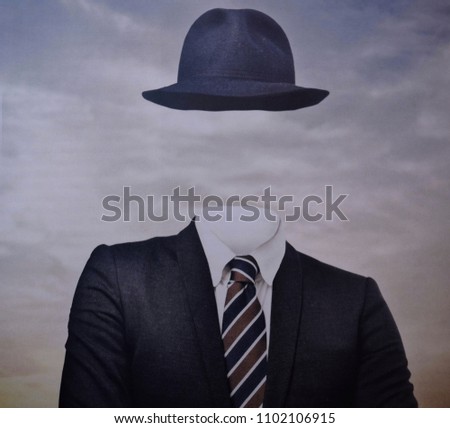 portrait of a faceless man