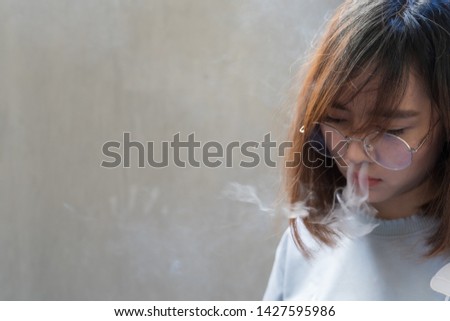 Similar – Image, Stock Photo Girl plucks off a piece of cotton candy