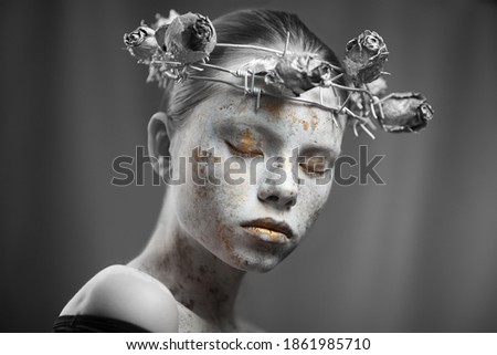 Similar – Image, Stock Photo Greed #3 Human being