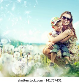 Portrait of fashionable baby boy and his mother - Powered by Shutterstock