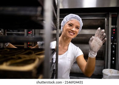 Portrait Female Baker White Clean Uniform Stock Photo 2146924431 ...