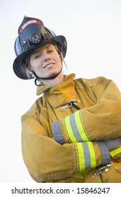 Portrait Of A Female Firefighter