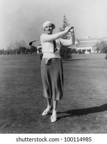 Portrait Of Female Golfer