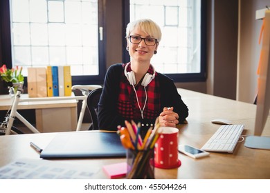 Portrait Of Female Graphic Designer At Office