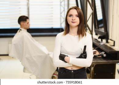 Portrait Of Female Hairdresser