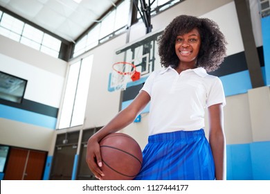 Portrait Of Female High School Basketball Team Coach