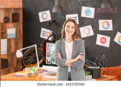 Portrait Of Female Interior Designer In Office